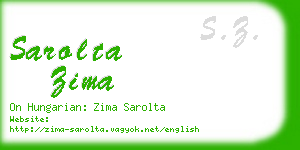 sarolta zima business card